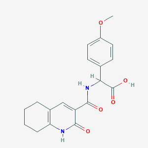 2-(4-methoxyphenyl)-2-[(2-oxo-5,6,7,8-tetrahydro-1H-quinoline-3-carbonyl)amino]acetic acid