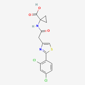 1-[[2-[2-(2,4-Dichlorophenyl)-1,3-thiazol-4-yl]acetyl]amino]cyclopropane-1-carboxylic acid