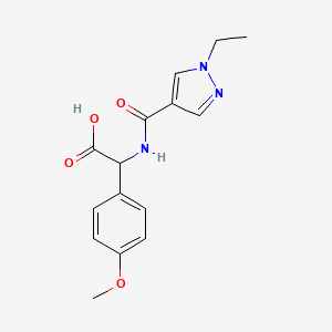 2-[(1-Ethylpyrazole-4-carbonyl)amino]-2-(4-methoxyphenyl)acetic acid