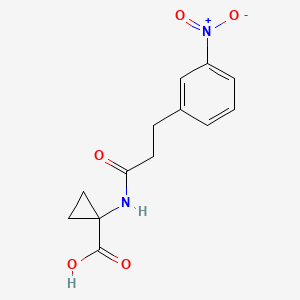 1-[3-(3-Nitrophenyl)propanoylamino]cyclopropane-1-carboxylic acid