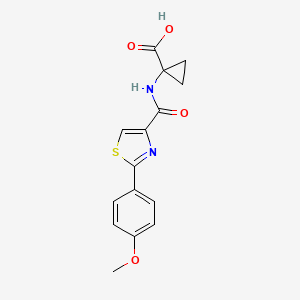 1-[[2-(4-Methoxyphenyl)-1,3-thiazole-4-carbonyl]amino]cyclopropane-1-carboxylic acid