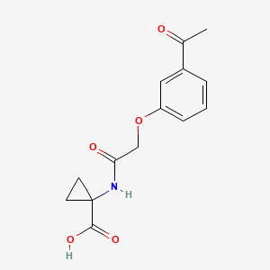 1-[[2-(3-Acetylphenoxy)acetyl]amino]cyclopropane-1-carboxylic acid