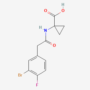 1-[[2-(3-Bromo-4-fluorophenyl)acetyl]amino]cyclopropane-1-carboxylic acid