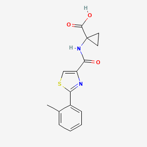 1-[[2-(2-Methylphenyl)-1,3-thiazole-4-carbonyl]amino]cyclopropane-1-carboxylic acid