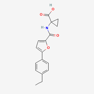 1-[[5-(4-Ethylphenyl)furan-2-carbonyl]amino]cyclopropane-1-carboxylic acid