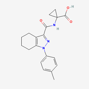 1-[[1-(4-Methylphenyl)-4,5,6,7-tetrahydroindazole-3-carbonyl]amino]cyclopropane-1-carboxylic acid