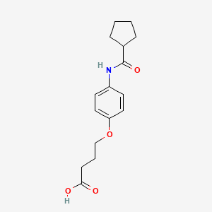 4-[4-(Cyclopentanecarbonylamino)phenoxy]butanoic acid