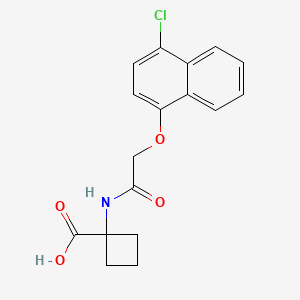 1-[[2-(4-Chloronaphthalen-1-yl)oxyacetyl]amino]cyclobutane-1-carboxylic acid