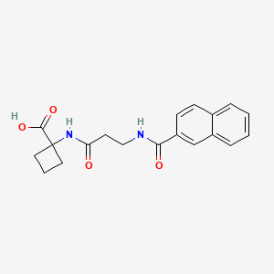 1-[3-(Naphthalene-2-carbonylamino)propanoylamino]cyclobutane-1-carboxylic acid