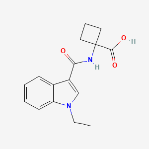 1-[(1-Ethylindole-3-carbonyl)amino]cyclobutane-1-carboxylic acid