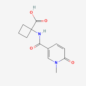 1-[(1-Methyl-6-oxopyridine-3-carbonyl)amino]cyclobutane-1-carboxylic acid