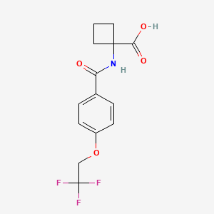 1-[[4-(2,2,2-Trifluoroethoxy)benzoyl]amino]cyclobutane-1-carboxylic acid