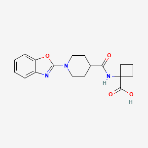 1-[[1-(1,3-Benzoxazol-2-yl)piperidine-4-carbonyl]amino]cyclobutane-1-carboxylic acid