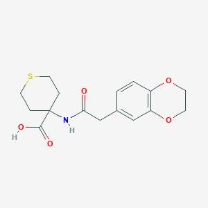 4-[[2-(2,3-Dihydro-1,4-benzodioxin-6-yl)acetyl]amino]thiane-4-carboxylic acid