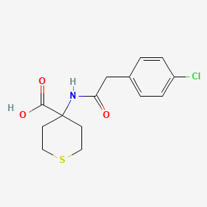 4-[[2-(4-Chlorophenyl)acetyl]amino]thiane-4-carboxylic acid