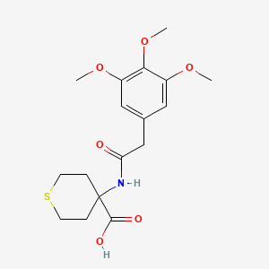 4-[[2-(3,4,5-Trimethoxyphenyl)acetyl]amino]thiane-4-carboxylic acid