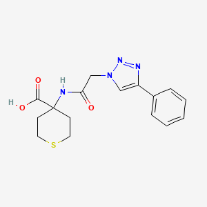 4-[[2-(4-Phenyltriazol-1-yl)acetyl]amino]thiane-4-carboxylic acid