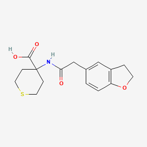 4-[[2-(2,3-Dihydro-1-benzofuran-5-yl)acetyl]amino]thiane-4-carboxylic acid