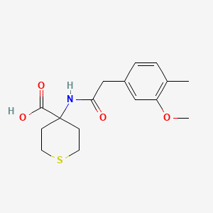 4-[[2-(3-Methoxy-4-methylphenyl)acetyl]amino]thiane-4-carboxylic acid