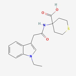 4-[[2-(1-Ethylindol-3-yl)acetyl]amino]thiane-4-carboxylic acid