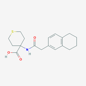 4-[[2-(5,6,7,8-Tetrahydronaphthalen-2-yl)acetyl]amino]thiane-4-carboxylic acid