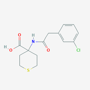 4-[[2-(3-Chlorophenyl)acetyl]amino]thiane-4-carboxylic acid