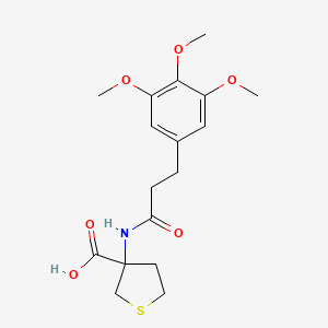 3-[3-(3,4,5-Trimethoxyphenyl)propanoylamino]thiolane-3-carboxylic acid