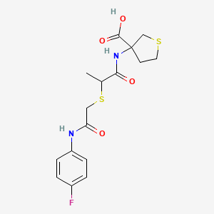 3-[2-[2-(4-Fluoroanilino)-2-oxoethyl]sulfanylpropanoylamino]thiolane-3-carboxylic acid