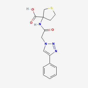 3-[[2-(4-Phenyltriazol-1-yl)acetyl]amino]thiolane-3-carboxylic acid