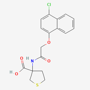 3-[[2-(4-Chloronaphthalen-1-yl)oxyacetyl]amino]thiolane-3-carboxylic acid