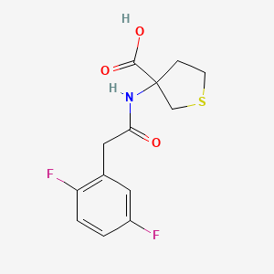 3-[[2-(2,5-Difluorophenyl)acetyl]amino]thiolane-3-carboxylic acid