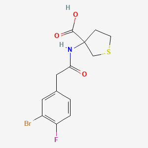 3-[[2-(3-Bromo-4-fluorophenyl)acetyl]amino]thiolane-3-carboxylic acid