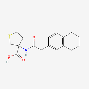 3-[[2-(5,6,7,8-Tetrahydronaphthalen-2-yl)acetyl]amino]thiolane-3-carboxylic acid