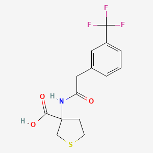 3-[[2-[3-(Trifluoromethyl)phenyl]acetyl]amino]thiolane-3-carboxylic acid