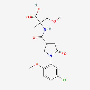 2-[[1-(5-Chloro-2-methoxyphenyl)-5-oxopyrrolidine-3-carbonyl]amino]-3-methoxy-2-methylpropanoic acid