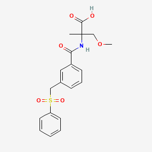 2-[[3-(Benzenesulfonylmethyl)benzoyl]amino]-3-methoxy-2-methylpropanoic acid