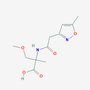 3-Methoxy-2-methyl-2-[[2-(5-methyl-1,2-oxazol-3-yl)acetyl]amino]propanoic acid