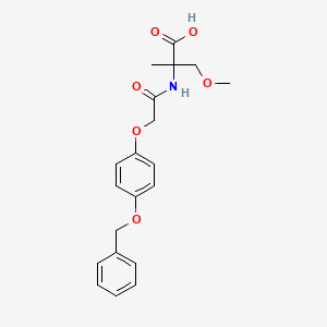 3-Methoxy-2-methyl-2-[[2-(4-phenylmethoxyphenoxy)acetyl]amino]propanoic acid