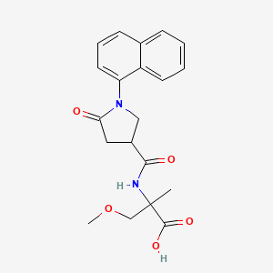 3-Methoxy-2-methyl-2-[(1-naphthalen-1-yl-5-oxopyrrolidine-3-carbonyl)amino]propanoic acid