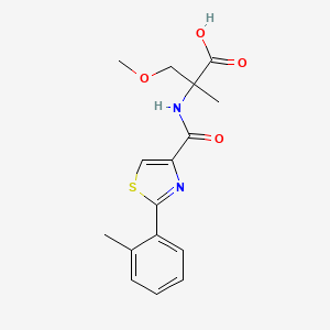 3-Methoxy-2-methyl-2-[[2-(2-methylphenyl)-1,3-thiazole-4-carbonyl]amino]propanoic acid