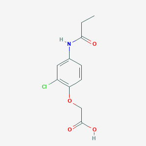 2-[2-Chloro-4-(propanoylamino)phenoxy]acetic acid