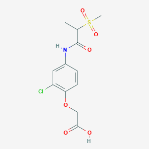 2-[2-Chloro-4-(2-methylsulfonylpropanoylamino)phenoxy]acetic acid