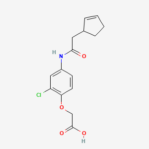 2-[2-Chloro-4-[(2-cyclopent-2-en-1-ylacetyl)amino]phenoxy]acetic acid