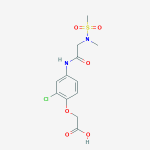 2-[2-Chloro-4-[[2-[methyl(methylsulfonyl)amino]acetyl]amino]phenoxy]acetic acid