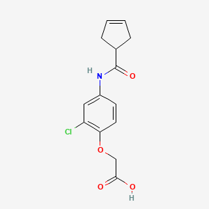 2-[2-Chloro-4-(cyclopent-3-ene-1-carbonylamino)phenoxy]acetic acid