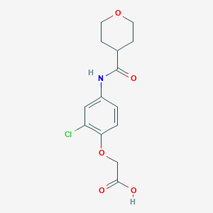 2-[2-Chloro-4-(oxane-4-carbonylamino)phenoxy]acetic acid