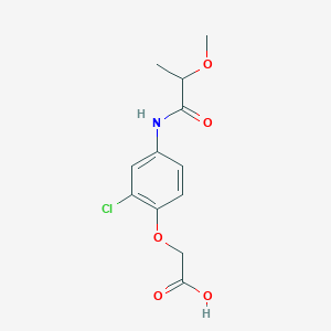 2-[2-Chloro-4-(2-methoxypropanoylamino)phenoxy]acetic acid