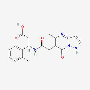 3-[[2-(5-methyl-7-oxo-1H-pyrazolo[1,5-a]pyrimidin-6-yl)acetyl]amino]-3-(2-methylphenyl)propanoic acid