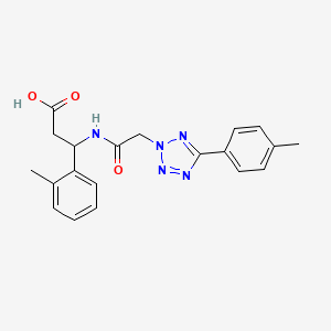 3-(2-Methylphenyl)-3-[[2-[5-(4-methylphenyl)tetrazol-2-yl]acetyl]amino]propanoic acid