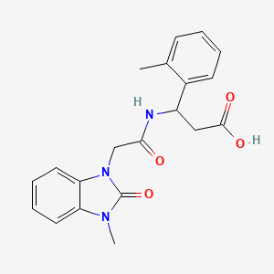 3-[[2-(3-Methyl-2-oxobenzimidazol-1-yl)acetyl]amino]-3-(2-methylphenyl)propanoic acid